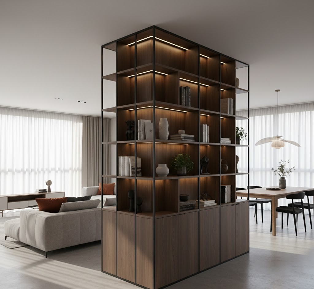 Open concept shelving